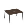 А4 А3 171 ДР (Дуб ристретто/Антрацит) Рабочая станция на каркасе TRE столы 2х140