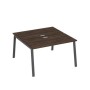 А4 А3 174 ДР (Дуб ристретто/Антрацит) Рабочая станция на каркасе TRE столы 2х140