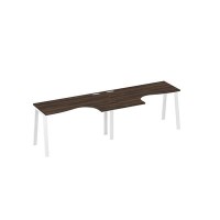 А4 Б3 033-2 ДР (Дуб ристретто/Белый) Рабочая станция TRE 2х140 столы Классика эргономичные