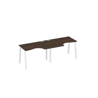 А4 Б3 041-2 ДР (Дуб ристретто/Белый) Рабочая станция TRE 2х120 столы Классика эргономичные