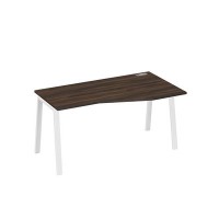 А4 Б3 066 ДР (Дуб ристретто/Белый) Стол эргономичный правый "Техно" на металлокаркасе TRE