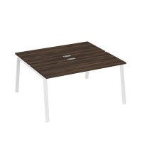 А4 Б3 175 ДР (Дуб ристретто/Белый) Рабочая станция на каркасе TRE столы 2х160