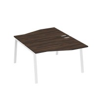 А4 Б3 190 ДР (Дуб ристретто/Белый) Рабочая станция каркас TRE столы 2х140 Техно