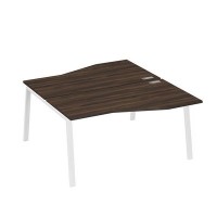 А4 Б3 191 ДР (Дуб ристретто/Белый) Рабочая станция каркас TRE столы 2х160 Техно