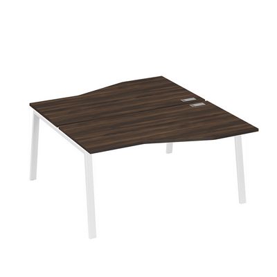 А4 Б3 191 ДР (Дуб ристретто/Белый) Рабочая станция каркас TRE столы 2х160 Техно