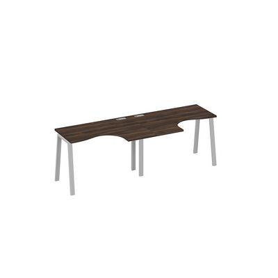 А4 С3 031-2 ДР (Дуб ристретто/Серый) Рабочая станция TRE 2х120 столы Классика эргономичные