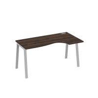 А4 С3 046 ДР (Дуб ристретто/Серый) Стол эргономичный правый "Классика" на металлокаркасе TRE