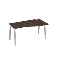 А4 С3 066 ДР (Дуб ристретто/Серый) Стол эргономичный правый "Техно" на металлокаркасе TRE
