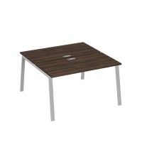 А4 С3 174 ДР (Дуб ристретто/Серый) Рабочая станция на каркасе TRE столы 2х140