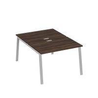 А4 С3 176 ДР (Дуб ристретто/Серый) Рабочая станция на каркасе TRE столы 2х120