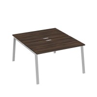 А4 С3 177 ДР (Дуб ристретто/Серый) Рабочая станция на каркасе TRE столы 2х140