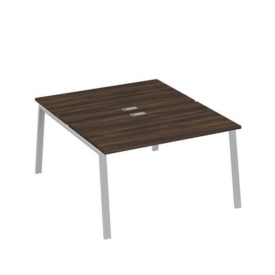 А4 С3 177 ДР (Дуб ристретто/Серый) Рабочая станция на каркасе TRE столы 2х140