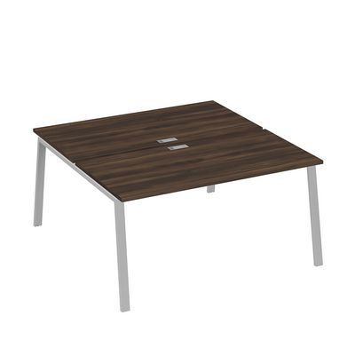 А4 С3 178 ДР (Дуб ристретто/Серый) Рабочая станция на каркасе TRE столы 2х160