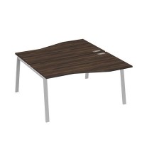 А4 С3 191 ДР (Дуб ристретто/Серый) Рабочая станция каркас TRE столы 2х160 Техно