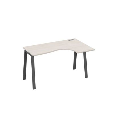 А4 А3 034 ДШ (Дуб шамони/Антрацит) Стол эргономичный правый "Классика" на металлокаркасе TRE