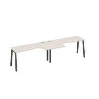 А4 А3 035-2 ДШ (Дуб шамони/Антрацит) Рабочая станция TRE 2х160 столы Классика эргономичные