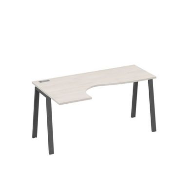 А4 А3 035 ДШ (Дуб шамони/Антрацит) Стол эргономичный левый "Классика" на металлокаркасе TRE
