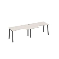 А4 А3 043-2 ДШ (Дуб шамони/Антрацит) Рабочая станция TRE 2х140 столы Классика эргономичные