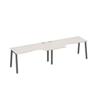 А4 А3 045-2 ДШ (Дуб шамони/Антрацит) Рабочая станция TRE 2х160 столы Классика эргономичные