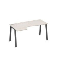 А4 А3 045 ДШ (Дуб шамони/Антрацит) Стол эргономичный левый "Классика" на металлокаркасе TRE