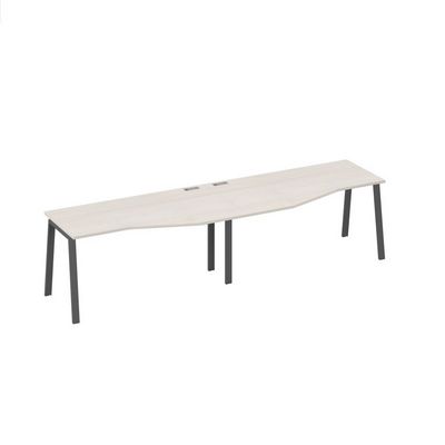 А4 А3 065-2 ДШ (Дуб шамони/Антрацит) Рабочая станция опоры TRE столы 2х160 со столами Техно