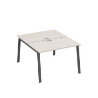 А4 А3 173 ДШ (Дуб шамони/Антрацит) Рабочая станция на каркасе TRE столы 2х120