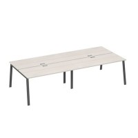 А4 А3 175-2 ДШ (Дуб шамони/Антрацит) Рабочая станция на металлокаркасе TRE 4х160