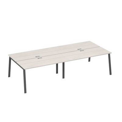 А4 А3 175-2 ДШ (Дуб шамони/Антрацит) Рабочая станция на металлокаркасе TRE 4х160