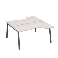 А4 А3 185 ДШ (Дуб шамони/Антрацит) Рабочая станция опоры TRE столы 2х160 Классика