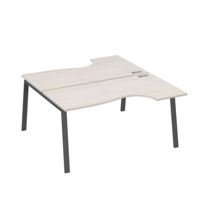 А4 А3 185 ДШ (Дуб шамони/Антрацит) Рабочая станция опоры TRE столы 2х160 Классика