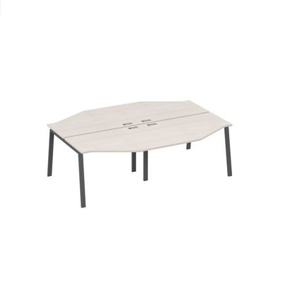 А4 А3 186-2 ДШ (Дуб шамони/Антрацит) Рабочая станция каркас TRE столы 4х120 Техно