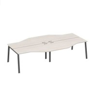 А4 А3 188-2 ДШ (Дуб шамони/Антрацит) Рабочая станция каркас TRE столы 4х160 Техно