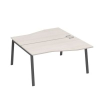 А4 А3 191 ДШ (Дуб шамони/Антрацит) Рабочая станция каркас TRE столы 2х160 Техно