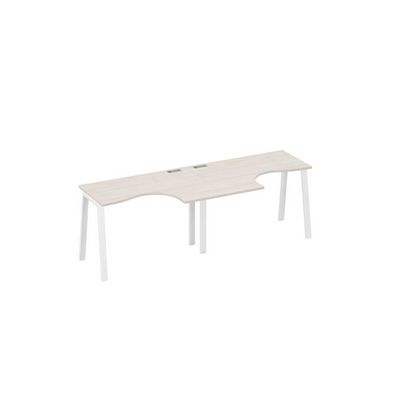 А4 Б3 031-2 ДШ (Дуб шамони/Белый) Рабочая станция TRE 2х120 столы Классика эргономичные