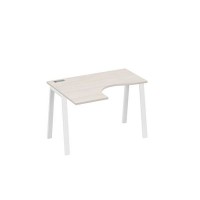 А4 Б3 031 ДШ (Дуб шамони/Белый) Стол эргономичный левый "Классика" на металлокаркасе TRE