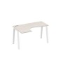 А4 Б3 033 ДШ (Дуб шамони/Белый) Стол эргономичный левый "Классика" на металлокаркасе TRE