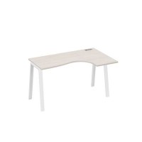 А4 Б3 034 ДШ (Дуб шамони/Белый) Стол эргономичный правый "Классика" на металлокаркасе TRE