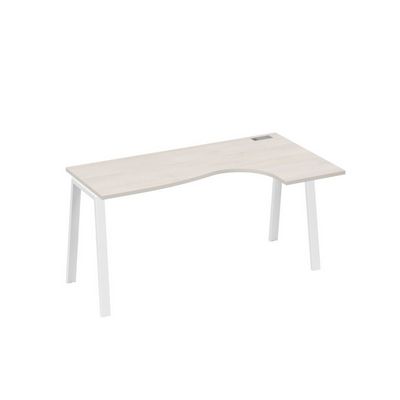 А4 Б3 036 ДШ (Дуб шамони/Белый) Стол эргономичный правый "Классика" на металлокаркасе TRE