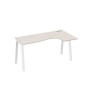 А4 Б3 036 ДШ (Дуб шамони/Белый) Стол эргономичный правый "Классика" на металлокаркасе TRE