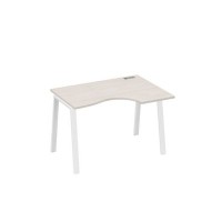 А4 Б3 042 ДШ (Дуб шамони/Белый) Стол эргономичный правый "Классика" на металлокаркасе TRE