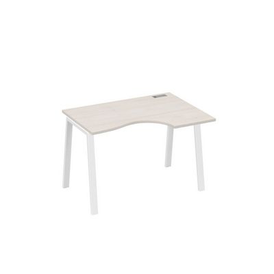 А4 Б3 042 ДШ (Дуб шамони/Белый) Стол эргономичный правый "Классика" на металлокаркасе TRE