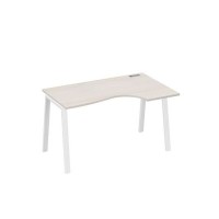 А4 Б3 044 ДШ (Дуб шамони/Белый) Стол эргономичный правый "Классика" на металлокаркасе TRE