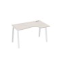 А4 Б3 044 ДШ (Дуб шамони/Белый) Стол эргономичный правый "Классика" на металлокаркасе TRE