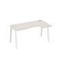 А4 Б3 046 ДШ (Дуб шамони/Белый) Стол эргономичный правый "Классика" на металлокаркасе TRE