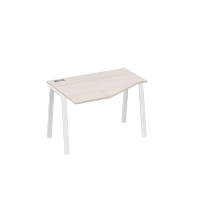 А4 Б3 051 ДШ (Дуб шамони/Белый) Стол эргономичный левый "Техно" на металлокаркасе TRE