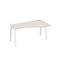 А4 Б3 056 ДШ (Дуб шамони/Белый) Стол эргономичный правый "Техно" на металлокаркасе TRE