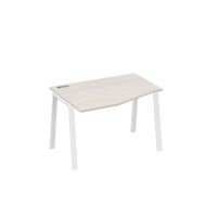А4 Б3 061 ДШ (Дуб шамони/Белый) Стол эргономичный левый "Техно" на металлокаркасе TRE