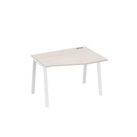 А4 Б3 062 ДШ (Дуб шамони/Белый) Стол эргономичный правый "Техно" на металлокаркасе TRE
