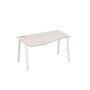 А4 Б3 063 ДШ (Дуб шамони/Белый) Стол эргономичный левый "Техно" на металлокаркасе TRE
