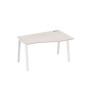 А4 Б3 064 ДШ (Дуб шамони/Белый) Стол эргономичный правый "Техно" на металлокаркасе TRE